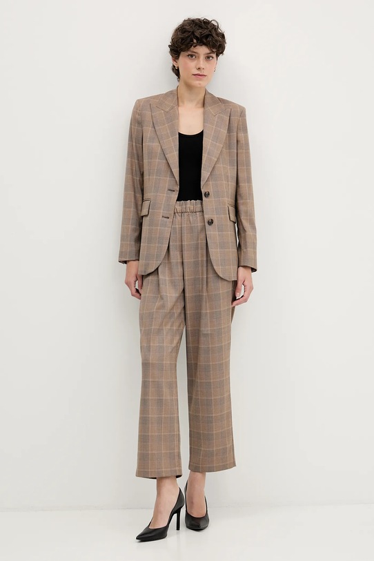 Hlače Sisley 4L0SLF07I rjava AW25