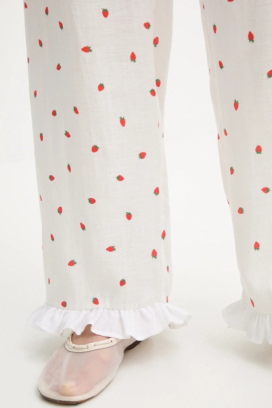 The Sleeper pantaloni din in bej PFPT01C093R