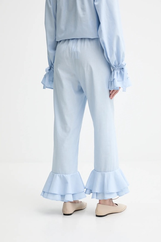 Îmbrăcăminte The Sleeper pantaloni din in CHPT06P010N albastru