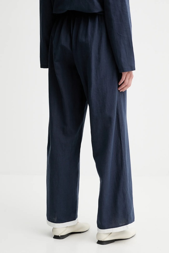 Îmbrăcăminte The Sleeper pantaloni din amestec de in FW2402EP bleumarin