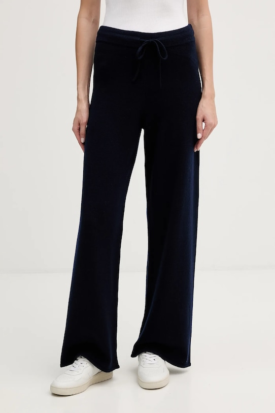 MC2 Saint Barth spodnie dresowe wełniane dzianina granatowy CBN0002