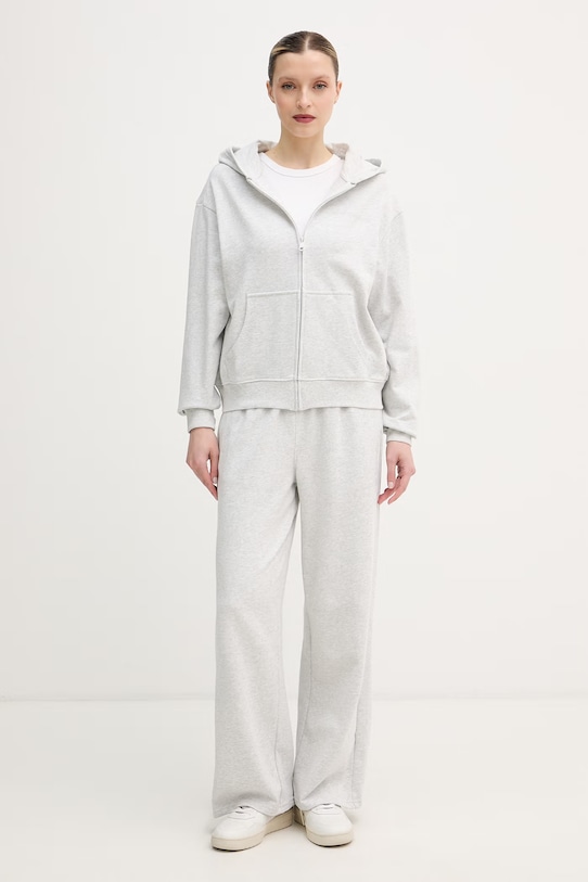 Tommy Hilfiger trenirka ženska z bombažem UW0UW06180 siva SS26