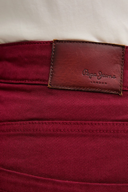 Pepe Jeans jeansy bordowy PL21000188