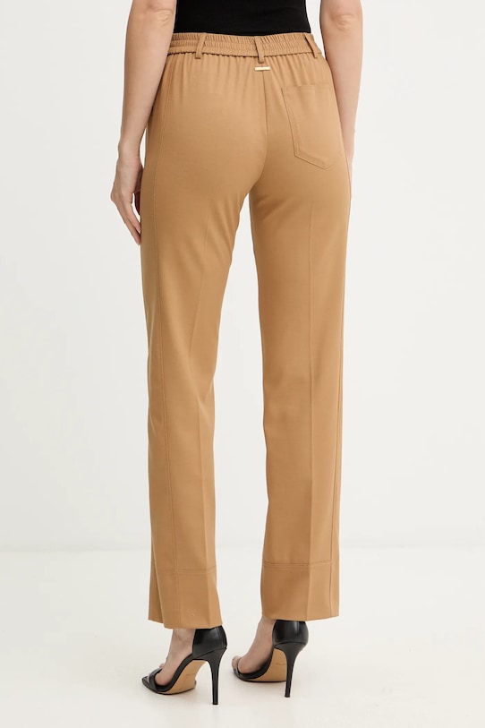 Odzież Twinset spodnie z domieszką wełny 252LI2VCC brązowy