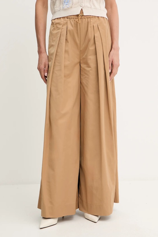 Twinset spodnie tkanina brązowy 252LI2GBB
