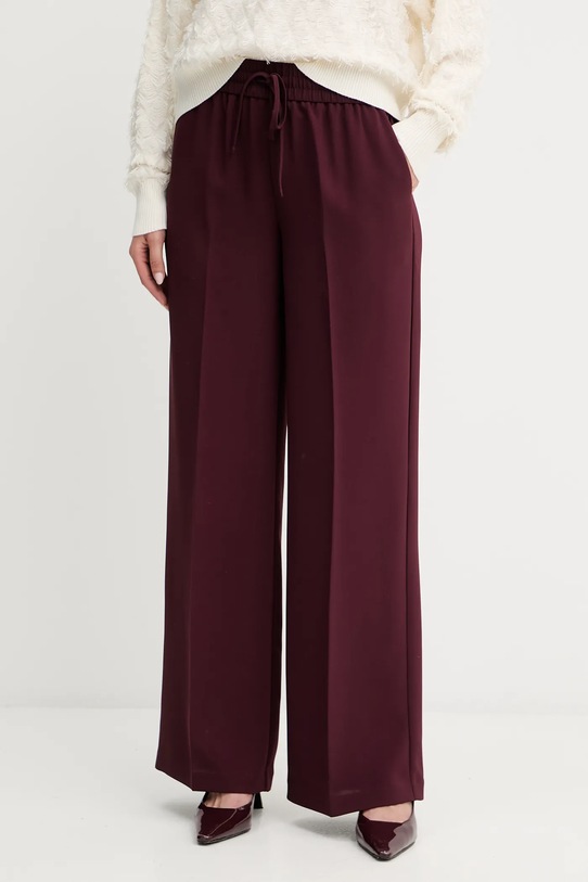 Kalhoty Twinset high burgundské 252TP2611