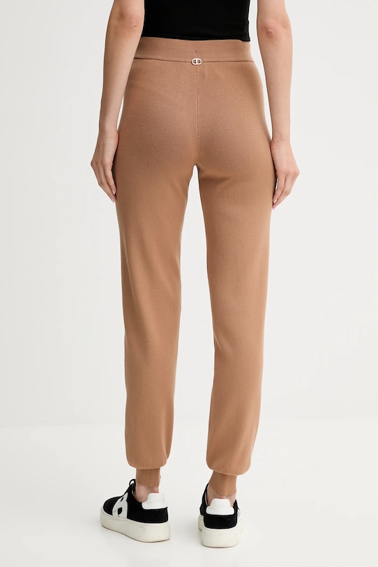 Odzież Twinset spodnie dresowe 252TP3408 brązowy