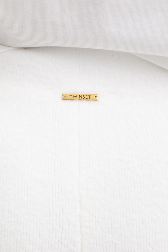 Twinset spodnie dresowe z domieszką wełny biały 252LL3EBB