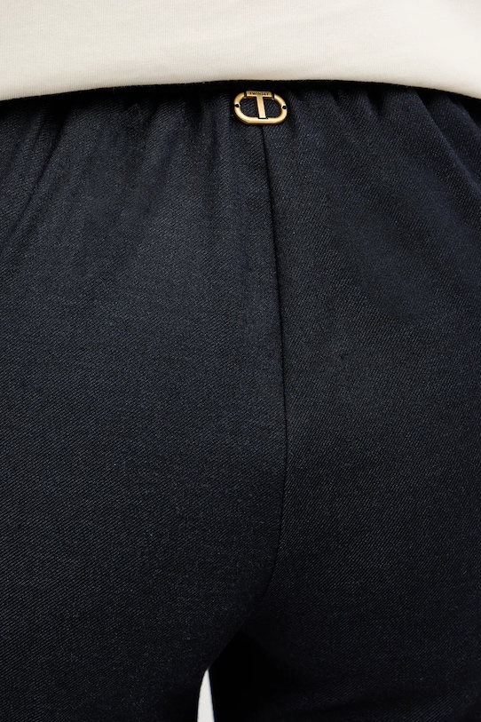 Nohavice s prímesou vlny Twinset tmavomodrá 252TT2127