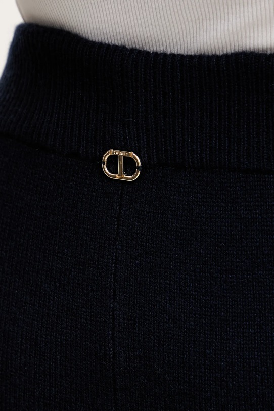 Teplákové kalhoty s vlnou Twinset námořnická modř 252TT3352