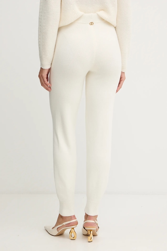 Одяг Штани з додаванням вовни Twinset 252TT3452 бежевий