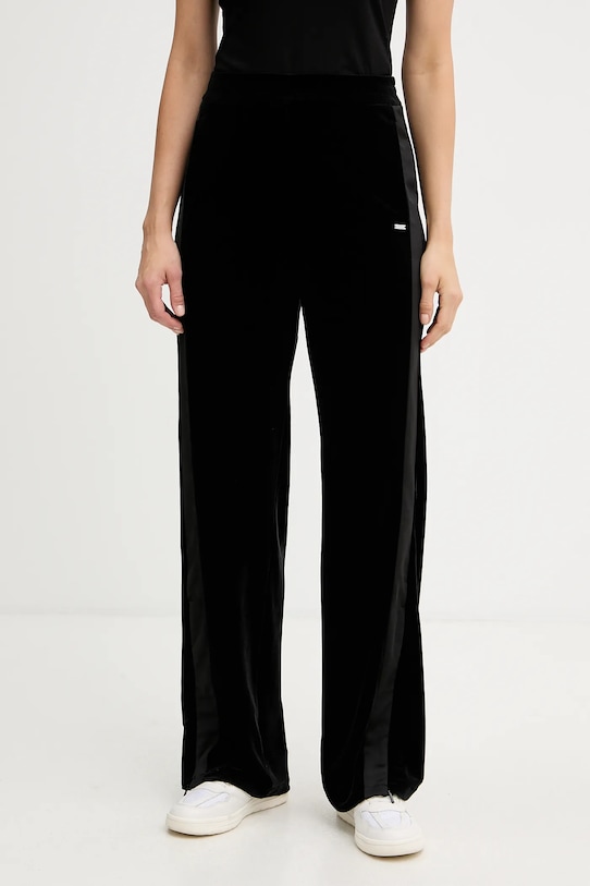 Спортивні велюрові штани Armani Exchange з еластаном чорний XW000790.AF16147