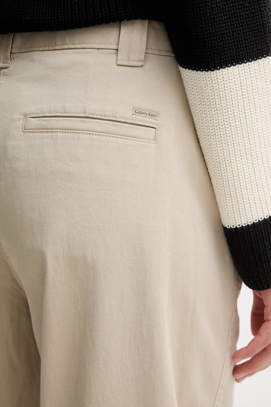 Kalhoty Calvin Klein Jeans béžová LV044D662G