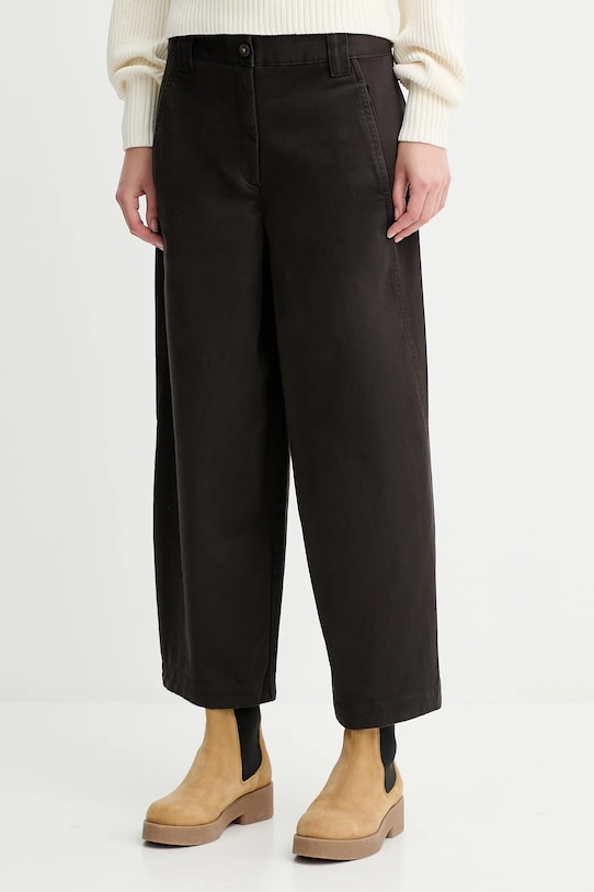 Hlače Calvin Klein Jeans ravni smeđa LV044D662G