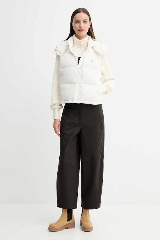 Hlače Calvin Klein Jeans LV044D662G smeđa AW25