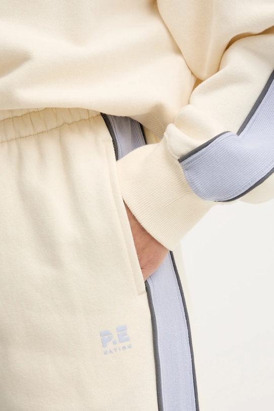 P.E Nation spodnie dresowe bawełniane Align beżowy 253P173