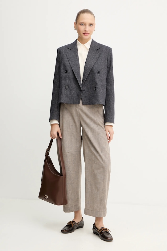 Vlnené nohavice MAX&Co. 2526136023200 béžová AW25
