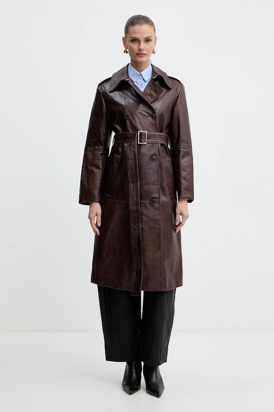 MAX&Co. spodnie skórzane 2526436013200 czarny AW25