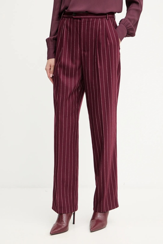 Vlnené nohavice MAX&Co. chinos burgundské 2528136022200