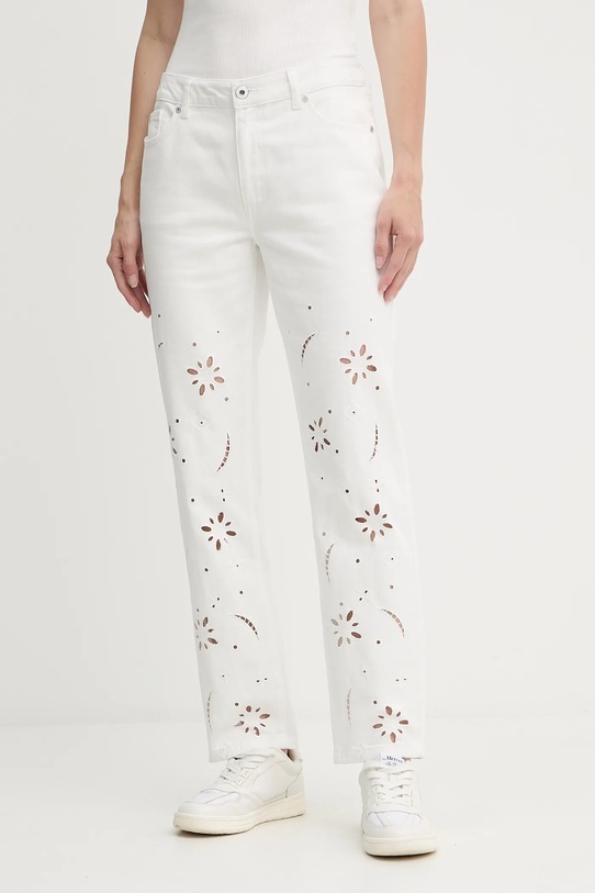 Morgan blugi din bumbac Planet friendly alb PBRAD