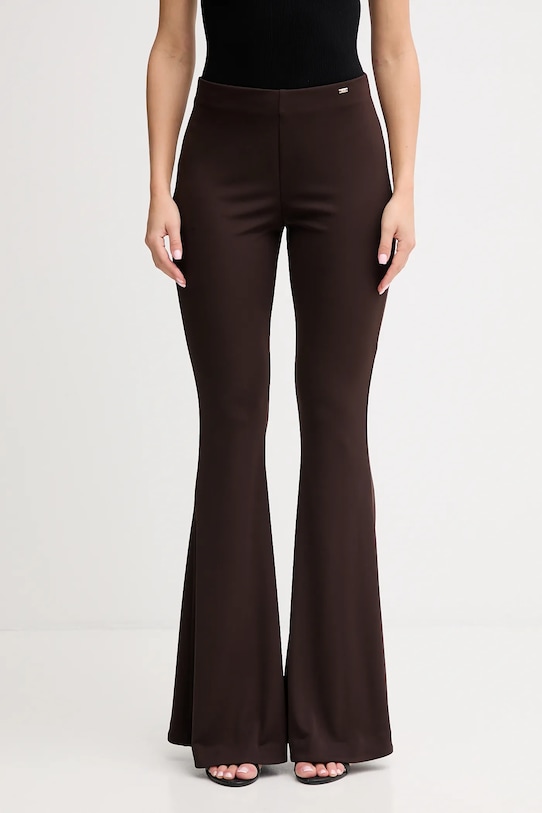 Nohavice Gaudi jednofarebný hnedá 521FD24005