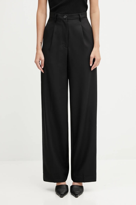 Nohavice Fiorucci Wide Leg Tailored Wool látka čierna W02FPBPA464WO01BK01