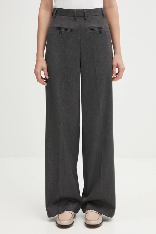 MM6 Maison Margiela spodnie z wełną z elastanem szary S52KA0538.S47848.860M