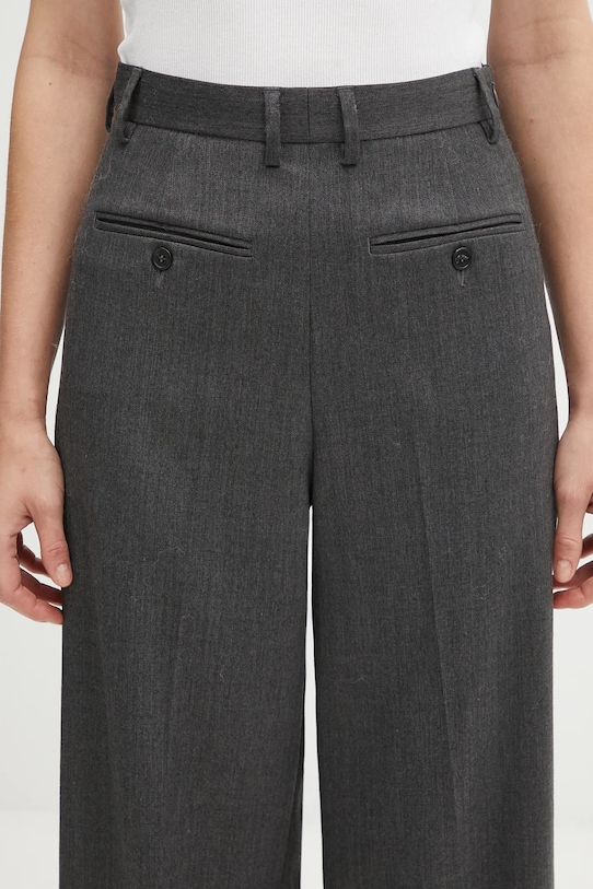 Hlače s vunom MM6 Maison Margiela siva S52KA0538.S47848.860M