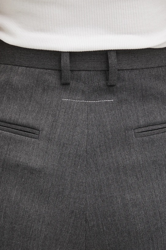 Hlače s vunom MM6 Maison Margiela S52KA0538.S47848.860M siva