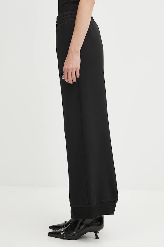 MM6 Maison Margiela spodnie dresowe bawełniane S52KA0546.M25025.900 czarny AW25