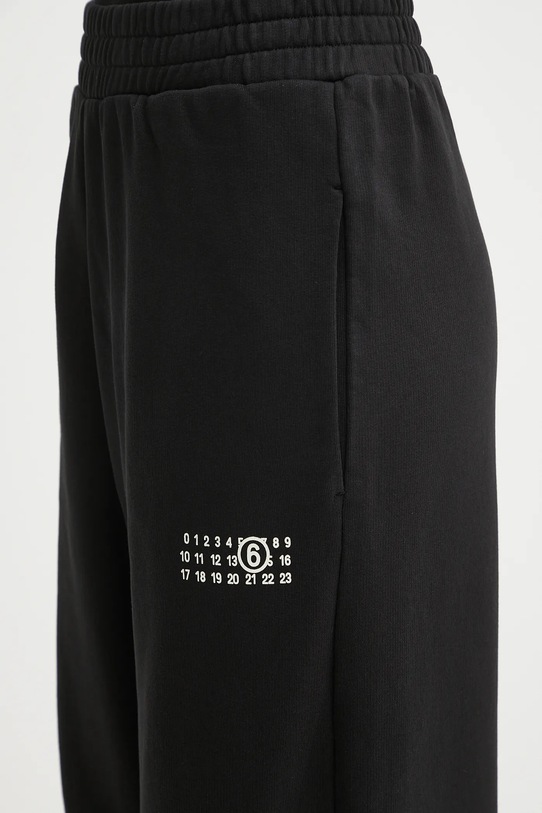 Βαμβακερό παντελόνι MM6 Maison Margiela μαύρο S52KA0546.M25025.900