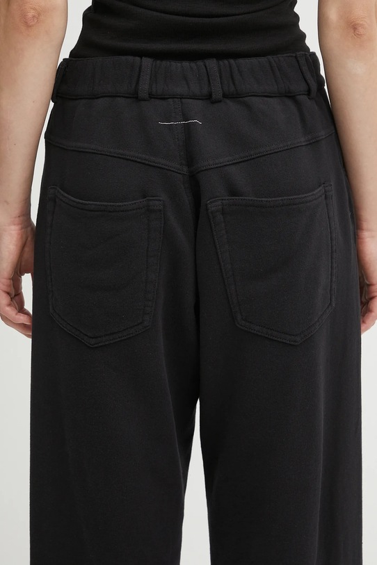 MM6 Maison Margiela spodnie dresowe bawełniane czarny S52KA0548.M25014.900