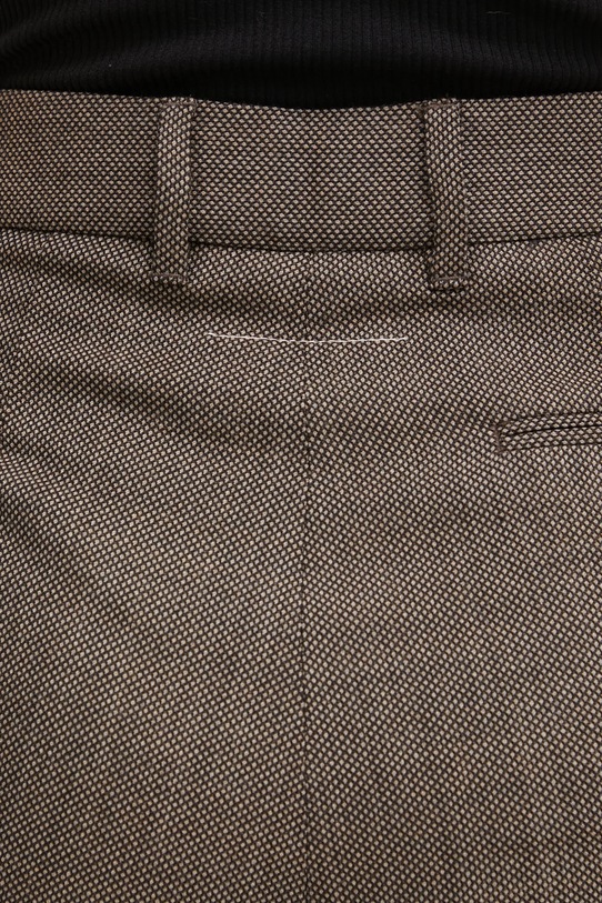 MM6 Maison Margiela spodnie wełniane brązowy S62KB0247.M35636.001F