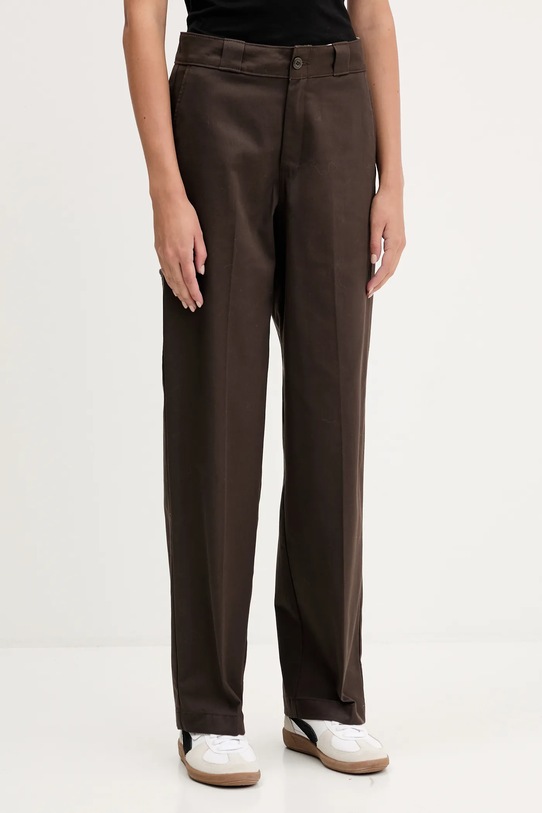 Dickies spodnie bawełniane bawełna brązowy DK0A87PL