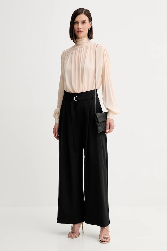 Marella spodnie z wełną 2523136011200 czarny AW25