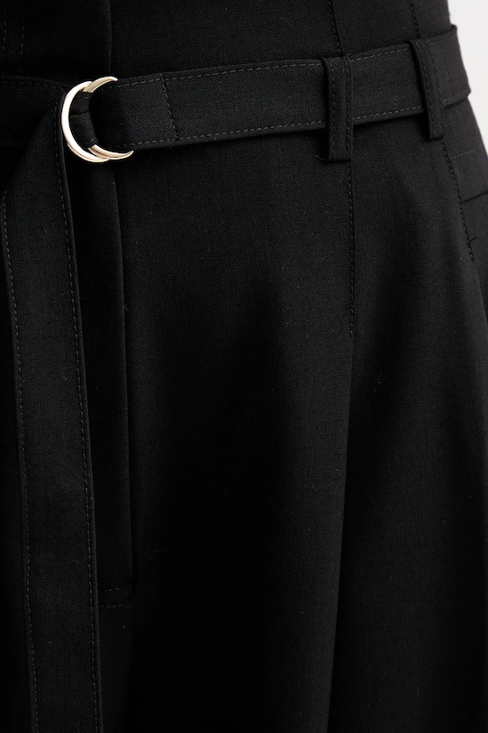 Marella spodnie z wełną czarny 2523136011200