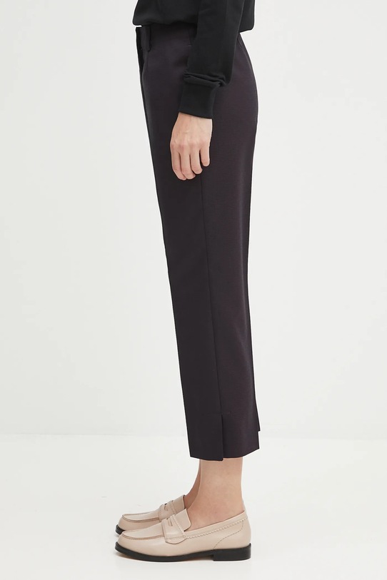Vlnené nohavice Kenzo Weave Cropped FF62PA0939ID tmavomodrá AW25