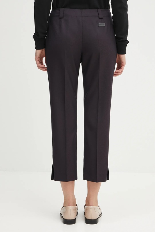 Oblečenie Vlnené nohavice Kenzo Weave Cropped FF62PA0939ID tmavomodrá