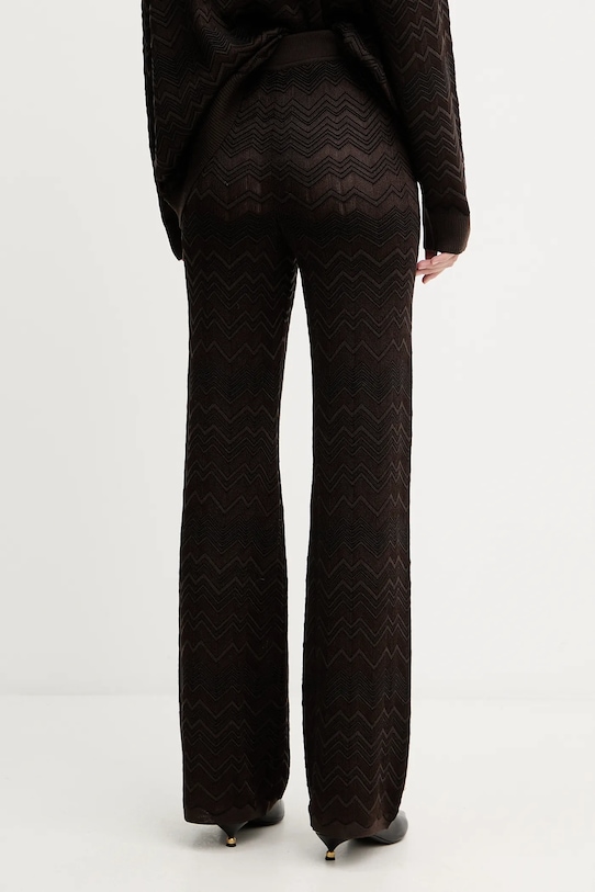 Ρούχα Παντελόνι με μαλλί Missoni DS25WI0J.BK01CP καφέ