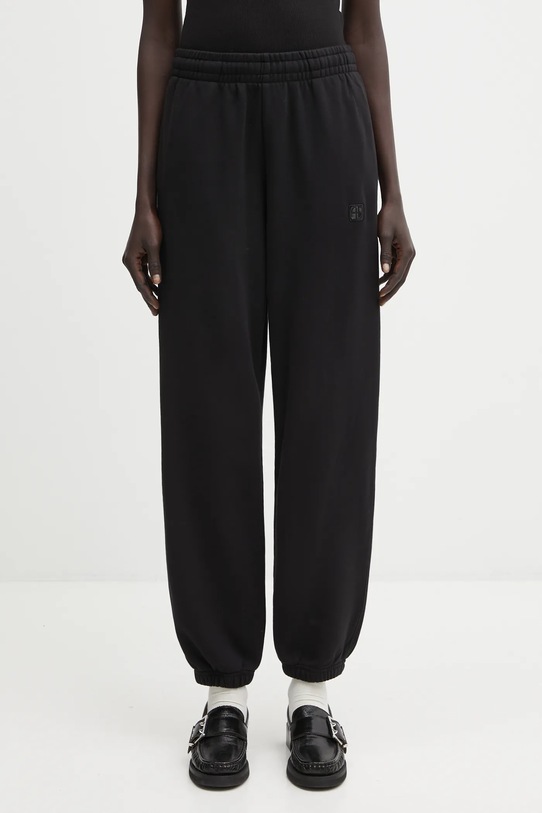 Anine Bing spodnie dresowe bawełniane karter bawełna czarny A.03.11667