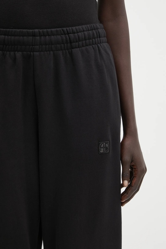 Anine Bing spodnie dresowe bawełniane karter czarny A.03.11667