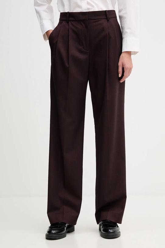 Tommy Hilfiger spodnie tkanina bordowy WW0WW48358
