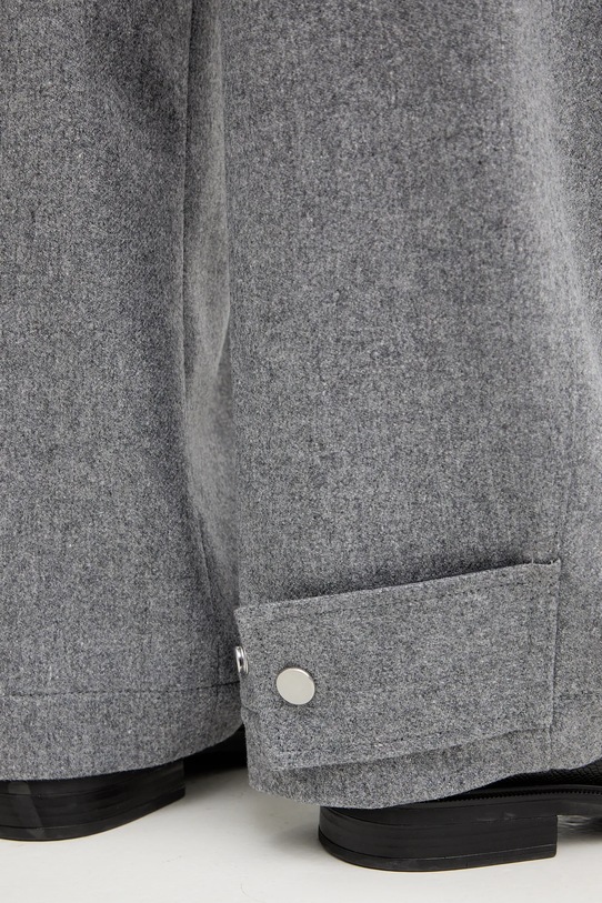 BOSS spodnie z dodatkiem wełny szary 50548109