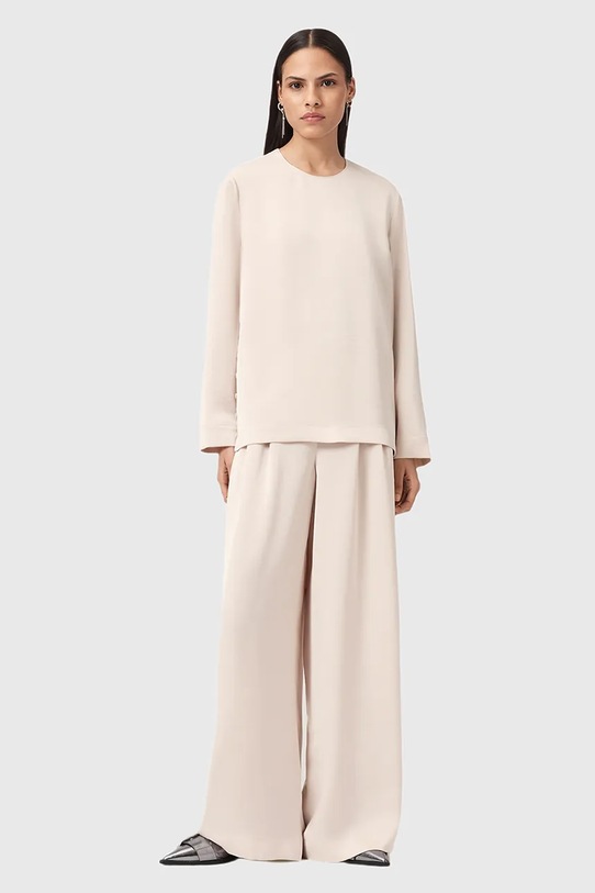 Παντελόνι AllSaints LEANNE μεσαία λευκό W015TD