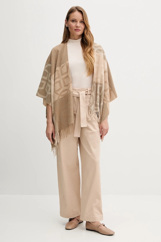 Calvin Klein Jeans spodnie LV044D639G beżowy AW25