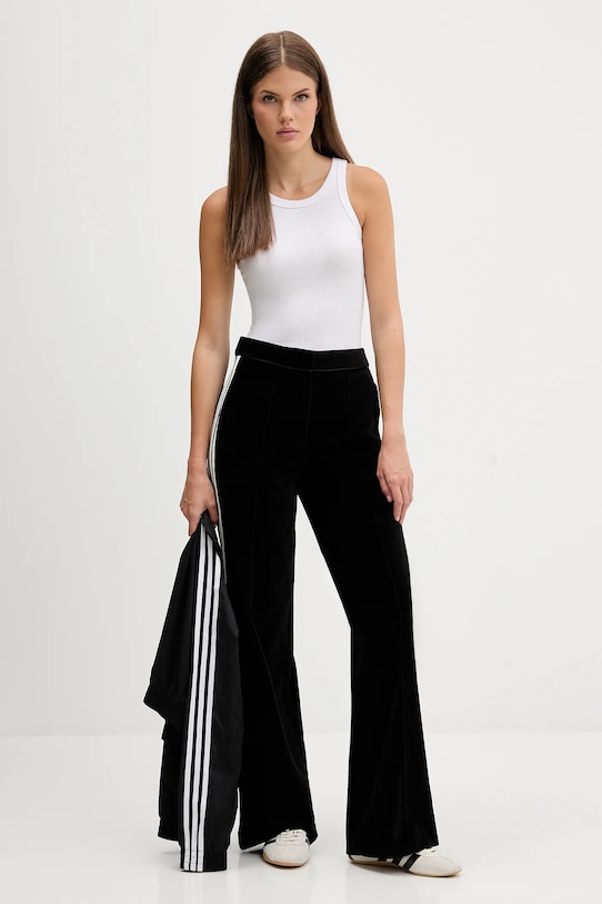 adidas Originals spodnie dresowe welurowe Velvet KF2304 czarny AW25