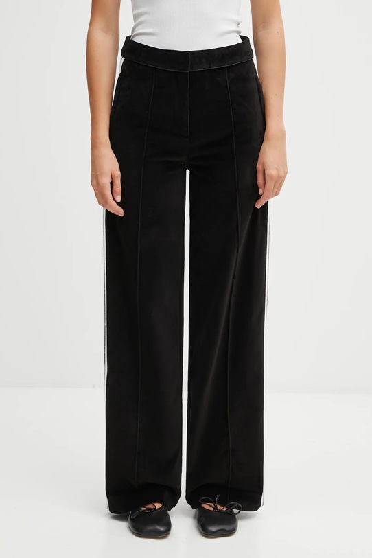 adidas Originals pantaloni de trening din velur Velvet KF2304 negru AW25