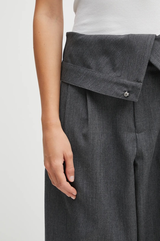 JW Anderson spodnie wełniane Fold Over TR0414.PG1821 szary