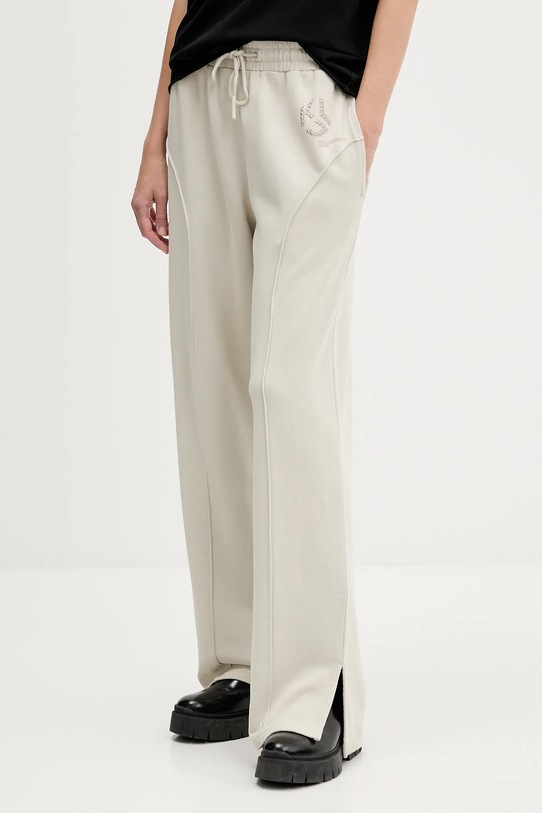 Karl Lagerfeld Jeans pantaloni de trening din bumbac bej A4W10080