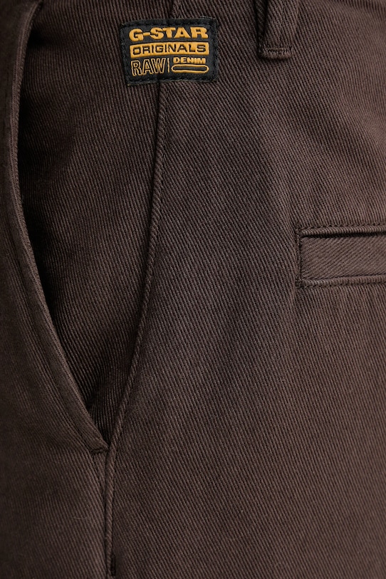 G-Star spodnie bawełniane brązowy D26432.E078